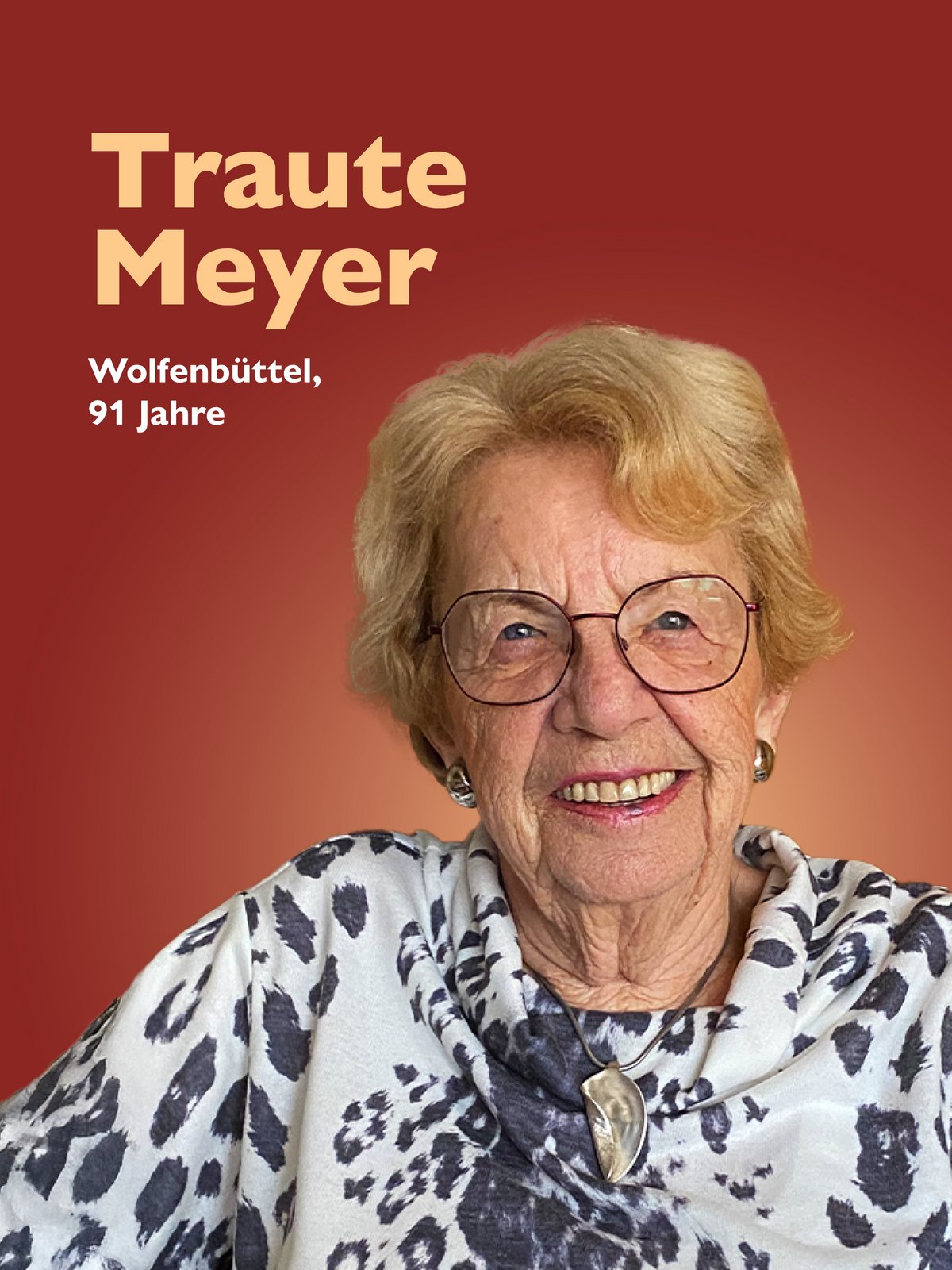 Traute Meyer, Wolfenbüttel, 91 Jahre